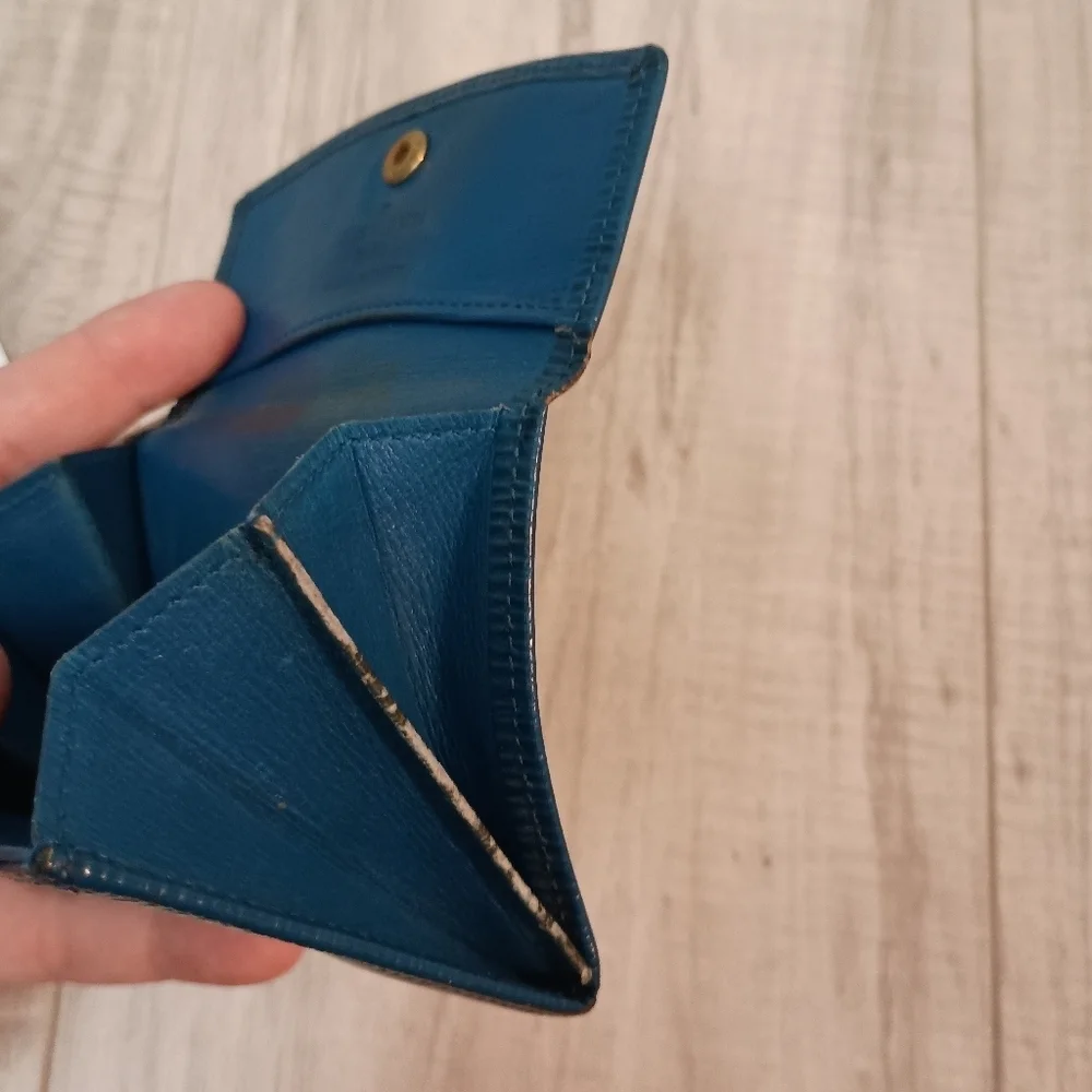 Louis Vuitton Epi Porte Monnaie Simple Coin Case Coin Purse Blue